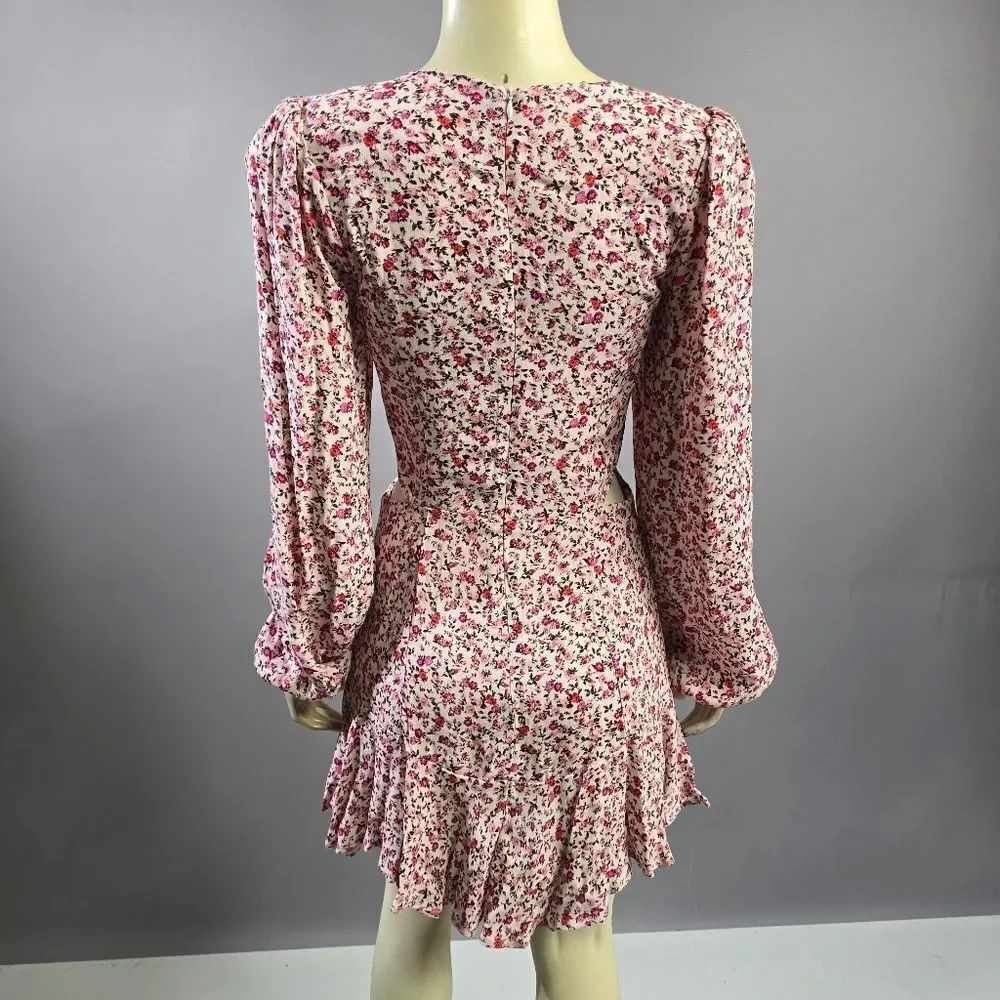 AFRM Pink Floral Long Sleeve Dress R7